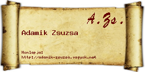 Adamik Zsuzsa névjegykártya